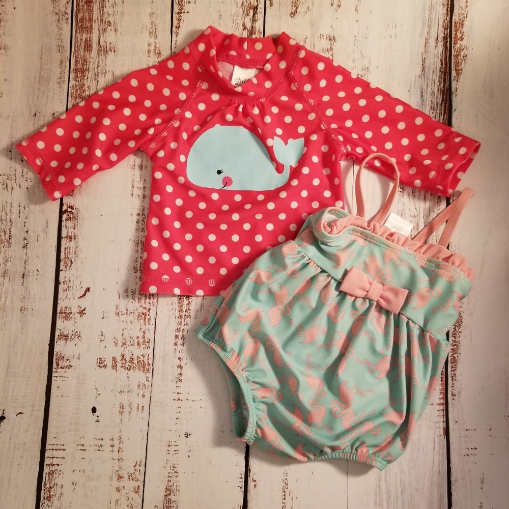 Two Size 3 months Swimming Suits